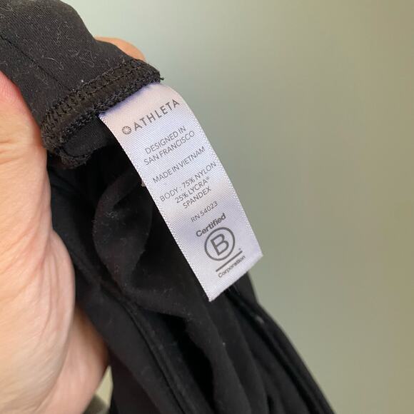 Athleta Horizon Scollap Cutout High Waist Black Leggings - Picture 5 of 6